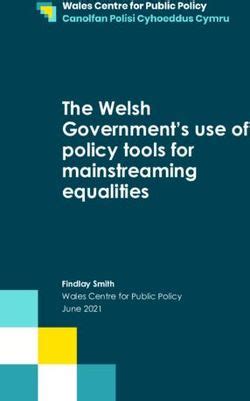 The Welsh Government S Use Of Policy Tools For Mainstreaming Equalities