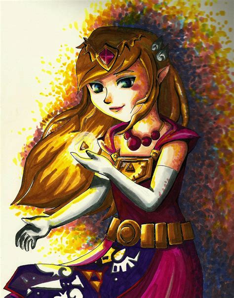 Princess Zelda From The Legend Of Zeldawind Waker By Cmyk Colored On