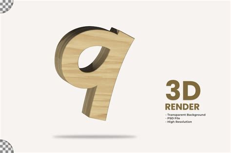 Premium Psd 3d Rendering Wood Material Number 9 Isolated