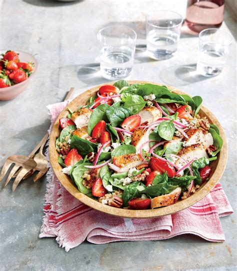 These chicken salad recipes are the perfect meal, no matter where you're eating. Strawberry-Chicken Salad with Pecans Recipe | MyRecipes