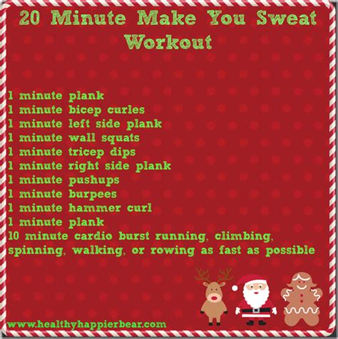 20 Minute Make You Sweat Workout My Healthy Happier Life