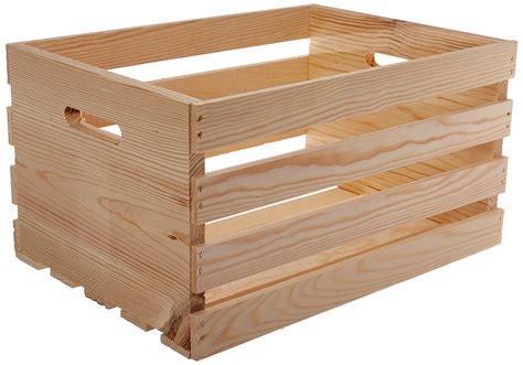 Crates And Pallet 67140 Unfinished Pine Wood Crate Large 18 X 125 X