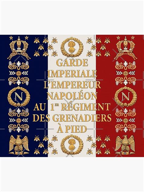 Napoleonic French 1er Garde Imperiale Flag Tapestry For Sale By