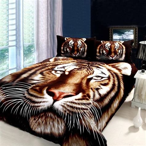 See more ideas about bedding set, duvet covers, home textile. Black Brown and White Animal Themed Tiger Print Jungle ...