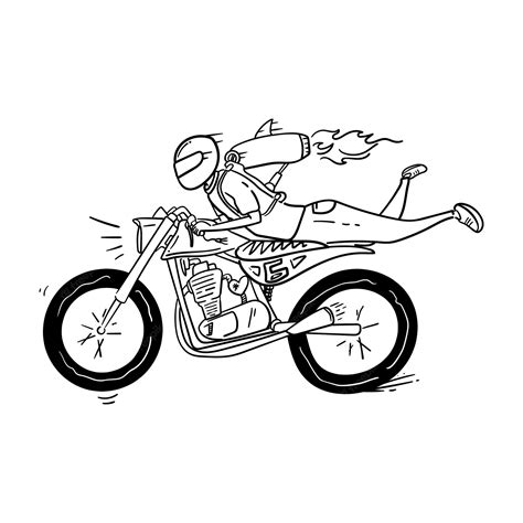 Premium Vector Crazy Fun Riding Motorcycle Vector