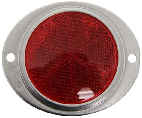 Red Aluminum Oval Reflector Peterson Trailer Lights B472r