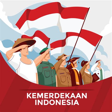 Hari Kemerdekaan Republik Indonesia Mean Independence Day Of Indonesia Vector Art At