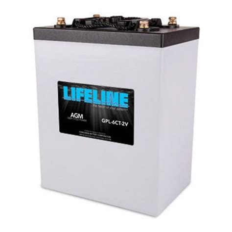 Lifeline 2v 900 Ah Deep Cycle Sealed Agm Battery Gpl 6ct 2v