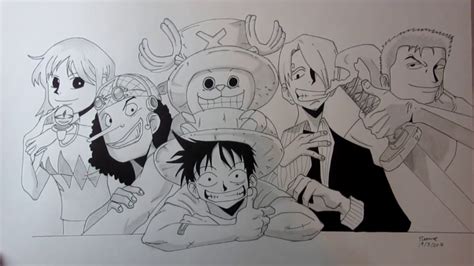 Monkey D Luffys Crew One Piece Characters Speed Drawing Youtube