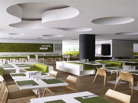 Modern Minimalist Restaurant Design With Green Color Scheme Stunning