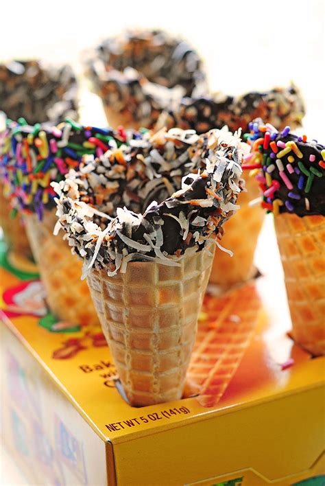 Chocolate Dipped Ice Cream Cones