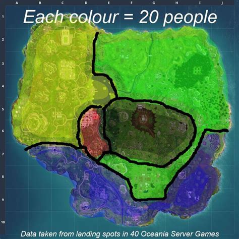 Fortnite Map Split Into 5 Regions Of Equal Population Rfortnitebr