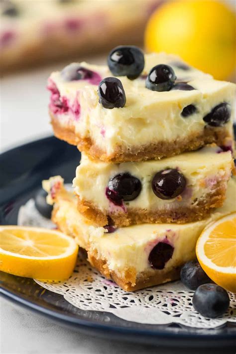 These Lemon Blueberry Cheesecake Bars Are An Easy Way To Satisfy Your Craving For C Blueberry