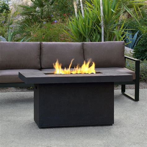 Real Flame Ventura 50 In Fiber Concret Rectangle Chat Height Propane
