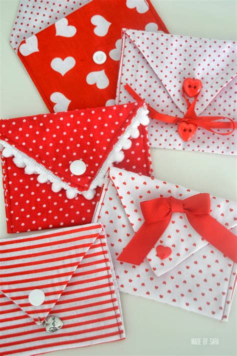 Valentines Fabric Envelopes A Tutorial Made By Sara