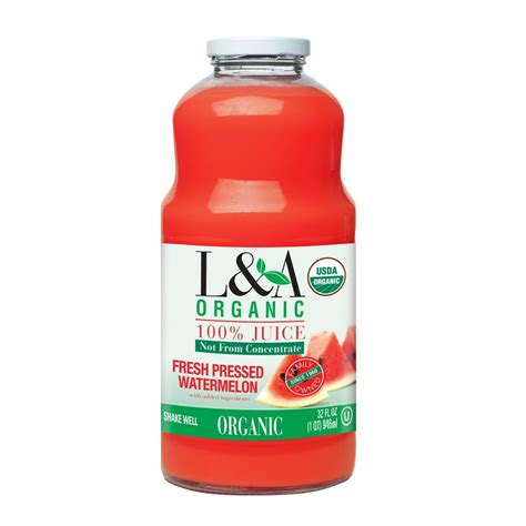 Landa 100 Organic Juice Watermelon 32 Fl Oz 1 Count