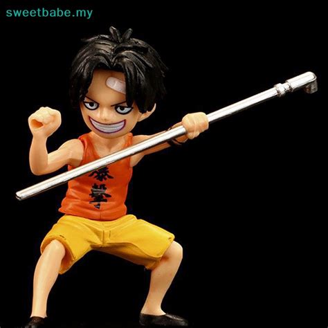 Sweetbabe 3pcs One Piece Anime Figure Luffy Ace Sabo Three Brothers Set
