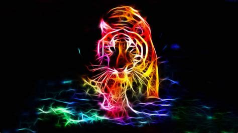 3d Tiger Images Best Wallpaper Hd Tiger In Water Fractals Animal