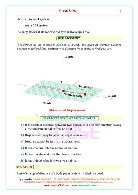 CBSE Class 9 Science Notes Chapter 8 Motion | Toppers CBSE | Online Coaching,NCERT Solutions ...