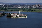 Aerial view of Ellis Island, Jersey City, New Jersey - digital file ...