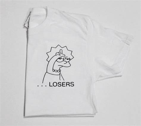 Lisa Simpson Loser Quote Printed T Shirt The Simpsons Lisa Etsy