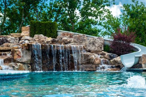 Inground Pool With Waterslide Grotto And More Modern Swimming Pool And Hot Tub Baltimore