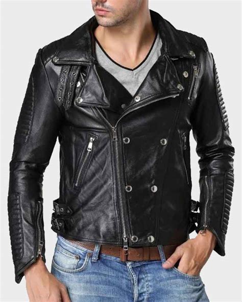 As a motorcyclist enthusiast, you have the responsibility to protect your life. Mens Double Breasted Black Motorcycle Leather Jacket