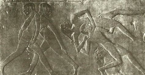 Wrestling Boys Tomb Of Ptahhotep Saqqara Fifth Dynasty Two Thousand