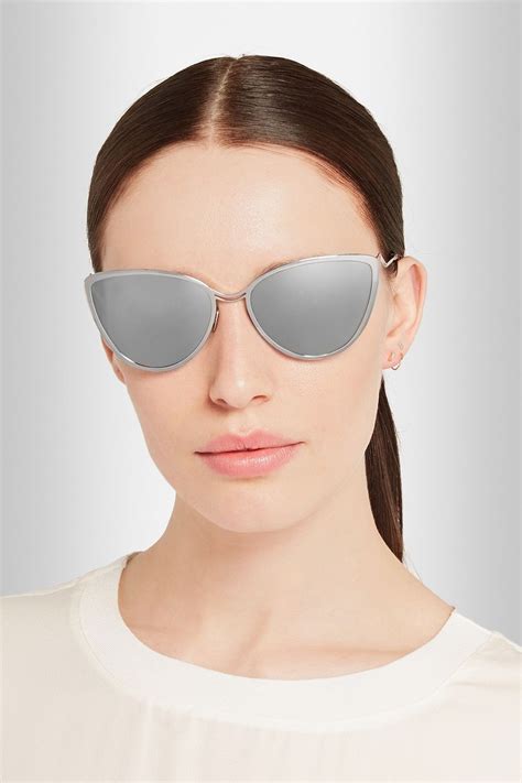 Silver Cat Eye Nickel Mirrored Sunglasses Cutler And Gross