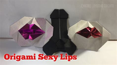Origami Sexy Lips Origami Kissing Lips Origami Mulut Youtube