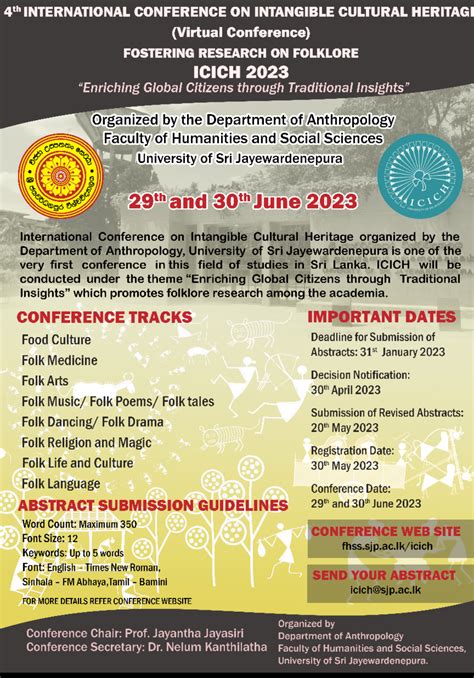 Call For Abstracts 4th International Conference On Intangible
