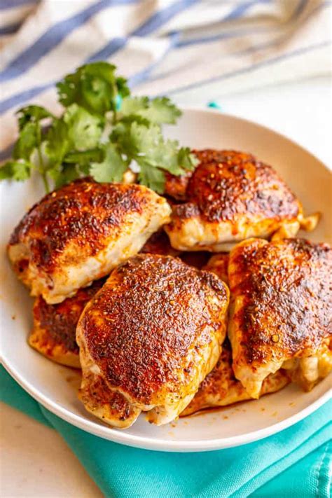 And ingredients could not be more simple! Easy baked chicken thighs - Family Food on the Table