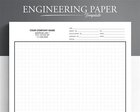 Engineering Graph Paper Engineering Computation Paper Etsy