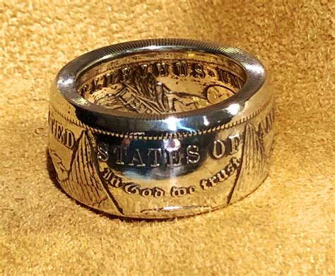 Handmade Morgan Silver Dollar Coin Ring 90 Silver Mens Ring Etsy