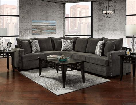 Chevy Charcoal Sectional Urban Furniture Outlet
