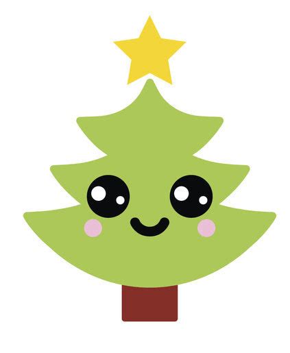 Happy Holiday Christmas Tree Emoji 10 Vinyl Decal Sticker Shinobi