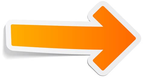 Sticker Orange Arrow Transparent Png Stickpng