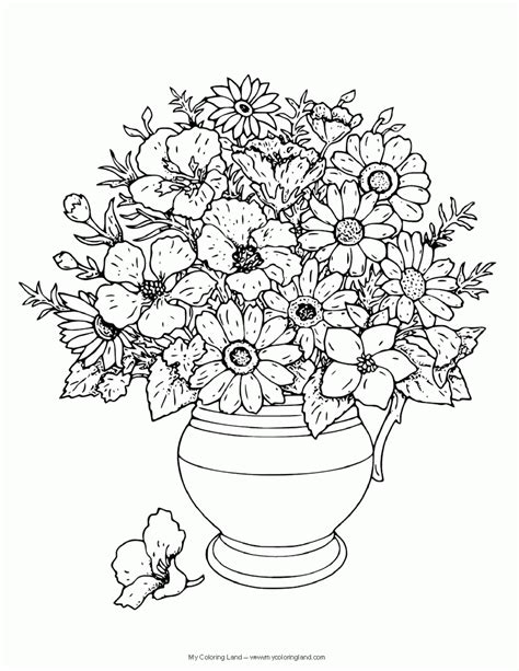 Supercoloring.com is a super fun for all ages: Vase And Flowers Coloring Page - Coloring Home