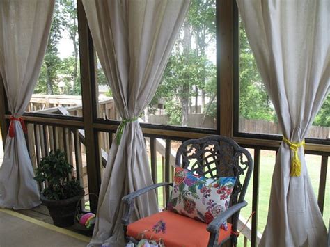 Drop Cloth Curtain Tutorial For The Screened In Patio Unskinny Boppy