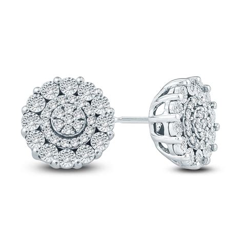 Cali Trove 110ct Tdw Diamond With Miracle Plate Cluster Earring In