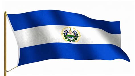 El Salvador National Flag Stock Illustration Illustration Of Banner