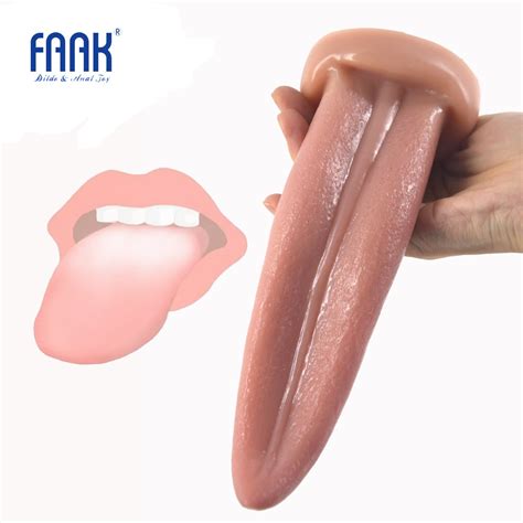 Faak Anal Plug Realistic Tongue Butt Plug G Spot Stimulate Skin Color Sex Toys Oral Sex Erotic