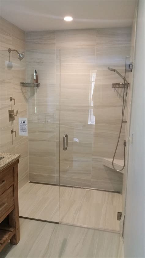 Curbless Shower Installation By Valley Floors Basement Bathroom
