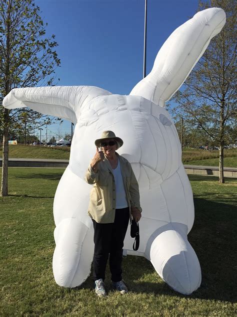 Gadding About With Grandpat Giant White Rabbits At The Museum