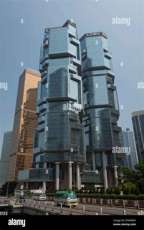 The Lippo Centre Towers In Hong Kong Stock Photo Alamy