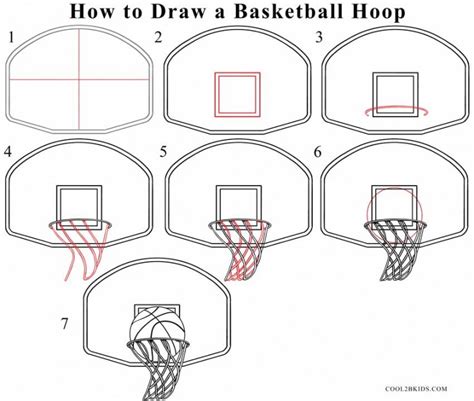 How To Draw A Basketball Hoop Step By Step Pictures