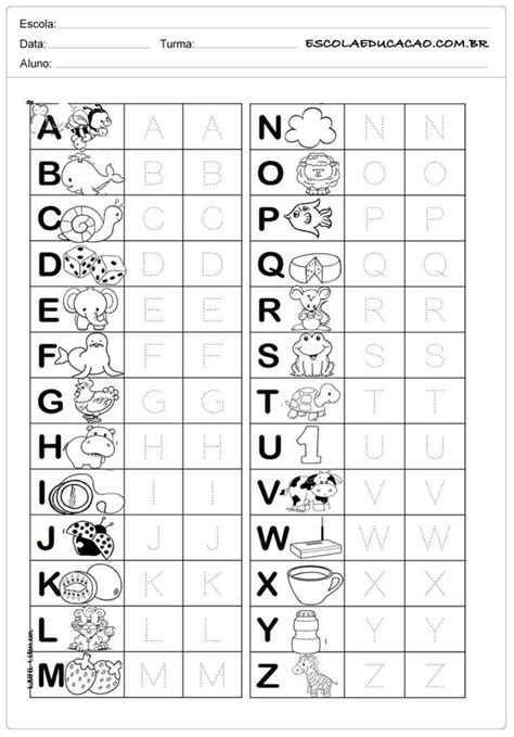 Alfabeto Pontilhado Atividades Educativas Escola Educa O