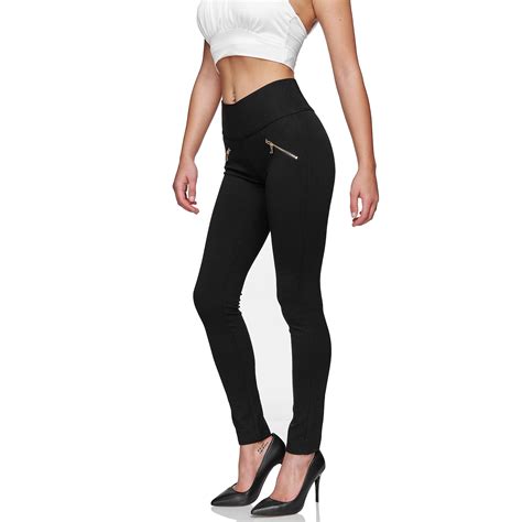 glamexx24 damen stretch hose skinny fit jegging high waist leggings ebay
