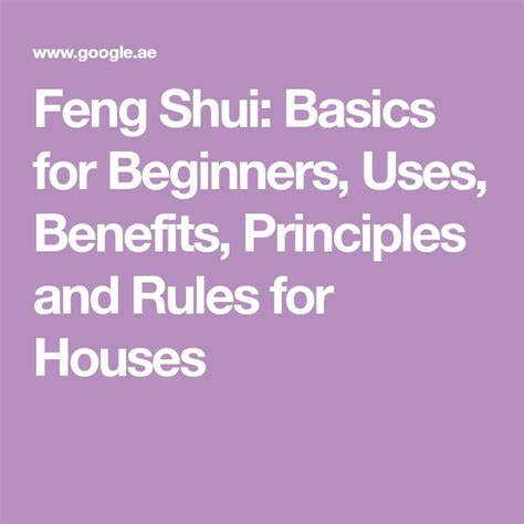 Feng Shui Basics For Beginners Uses Benefits Principles And Rules