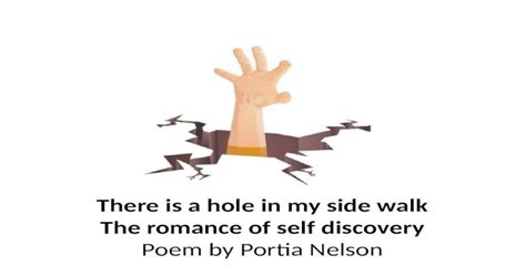 There Is A Hole In My Side Walk Poem By Portia Nelson Pptx Powerpoint